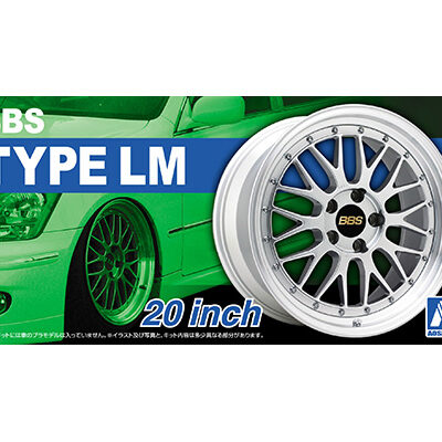 1:24 scale Aoshima BBS LM 20 inch Wheel And Tyre Set