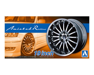 1:24 Scale Aoshima Amistad Rotino 19 inch Wheels and Tyre Set