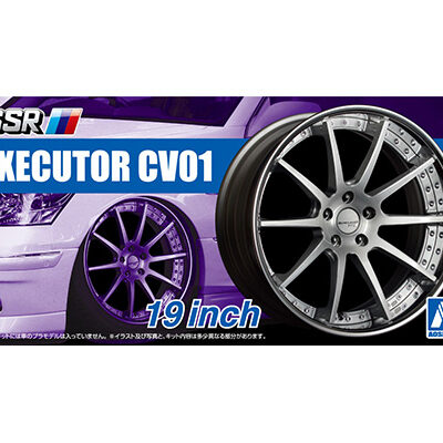 1:24 scale Aoshima SSR Executor CV01 19 inch Wheels and Tyre Set