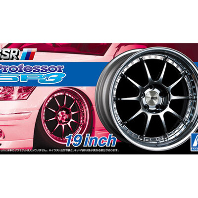 1:24 scale Aoshima SSR Professor SP3 19 inch Wheels and Tyre Set