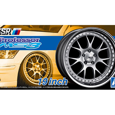 1:24 scale Aoshima SSR Professor MS3 19 inch Wheels and Tyre Set