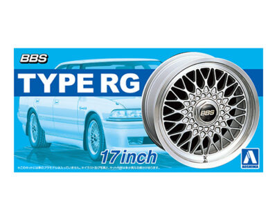 1:24 Scale Aoshima BBS RG 17 inch Wheel And Tyre Set