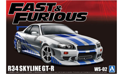 1:24 Scale Aoshima Fast & Furious Brian's R34 GT-R Skyline Car Model Kit