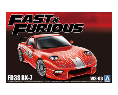 1:24 Scale Aoshima Fast & Furious Dominic Toretto's RX-7 FD3S Car Model Kit