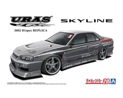 1:24 Scale Aoshima URAS 2002 D1 Spec ER34 Skyline Car Model Kit