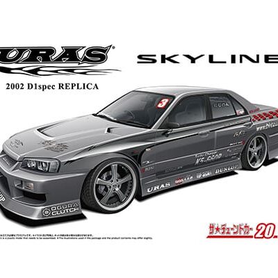 1:24 Scale Aoshima URAS 2002 D1 Spec ER34 Skyline GTT Car Model Kit