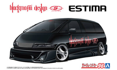 1:24 Scale Aoshima Garson Black Mafia Toyota TCR11W Estima Model Kit