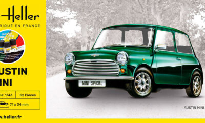 1:43 Scale Heller Starter Kit Austin Mini Model Inc Paints and Cement