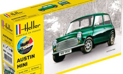 1:43 Scale Heller Starter Kit Austin Mini Model Inc Paints and Cement