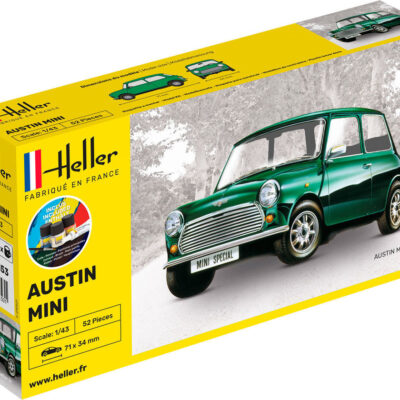 1:43 Scale Heller Starter Kit Austin Mini Model Inc Paints and Cement