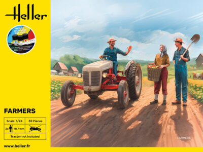 1:24 Scale Heller Starter Kit - Farmer Figures Model kit