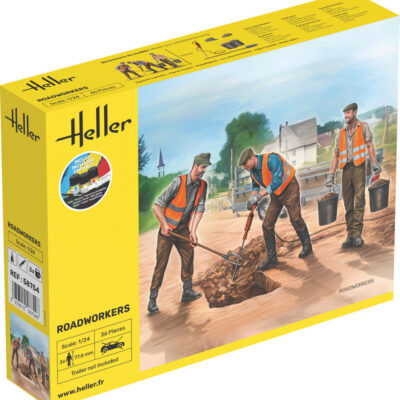 1:24 Scale Heller Road Worker Figures Model kit