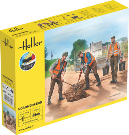 1:24 Scale Heller Road Worker Figures Model kit