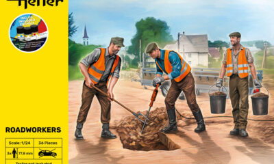 1:24 Scale Heller STARTER KIT - Road Worker Figures Model kit
