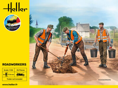 1:24 Scale Heller Starter Kit - Road Worker Figures Model kit