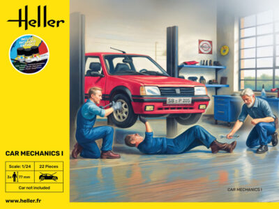 1:24 Scale Heller Starter Kit - Car Mechanics Figures I Model kit