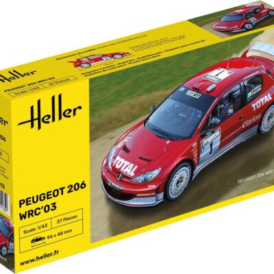 1:43 Scale Heller Peugeot 206 WRC '03 Model Kit