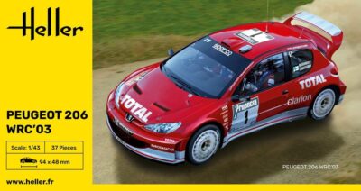 1:43 Scale Heller Peugeot 206 WRC '03 Model Kit