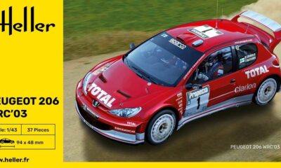 1:43 Scale Heller Peugeot 206 WRC '03 Model Kit