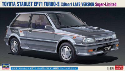 1:24 Scale Hasegawa Toyota Starlet EP71 Turbo-S (3 Door) Super Limited Late Version Model Kit
