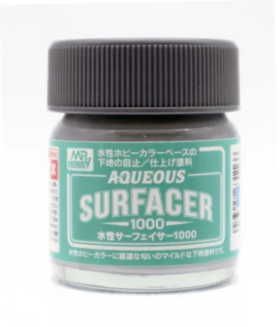 Mr Hobby Aqueous Surfacer 1000 [Primer] Grey Jar 40ml * For use with Mr Hobby Aqueous Paints *