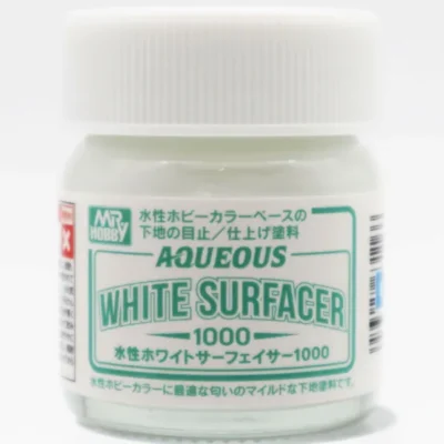 Mr Hobby Aqueous Surfacer 1000 [Primer] White Jar 40ml * For use with Mr Hobby Aqueous Paints *