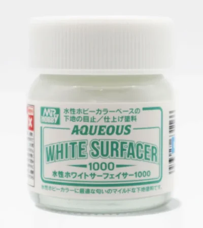 Mr Hobby Aqueous Surfacer 1000 [Primer] White Jar 40ml * For use with Mr Hobby Aqueous Paints *