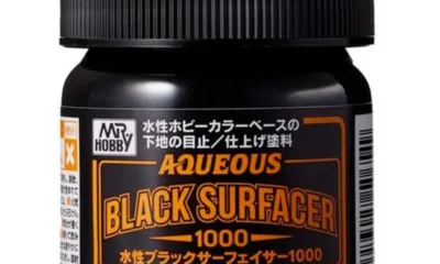 Mr Hobby Aqueous Surfacer 1000 [Primer] Black Jar 40ml * For use with Mr Hobby Aqueous Paints *