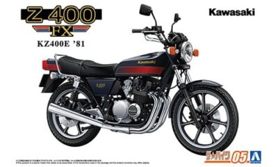 1:12 Scale Aoshima Kawasaki KZ400E Z400FX '81 Bike Model Kit