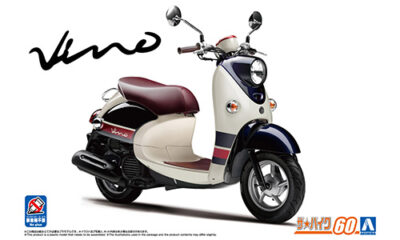 1:12 Scale Aoshima Yamaha Vino Scooter - Blue Beige Bike Model Kit