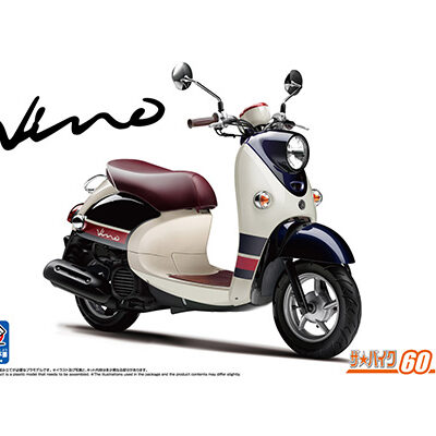 1:12 Scale Aoshima Yamaha Vino Scooter - Blue Beige Bike Model Kit