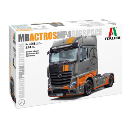 1:24 scale Italeri Mercedes Benz Actros MP4 Big Space Grand Prix Edition Truck Model Kit