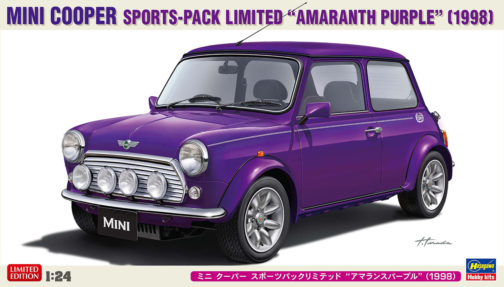 1:24 Scale Hasegawa 1998 Mini Cooper Sports-Pack Limited Amaranth