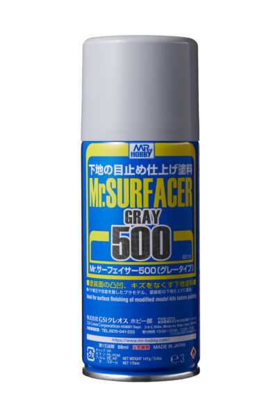 Mr Hobby Surfacer 500 Primer Grey Spray Can 170ml