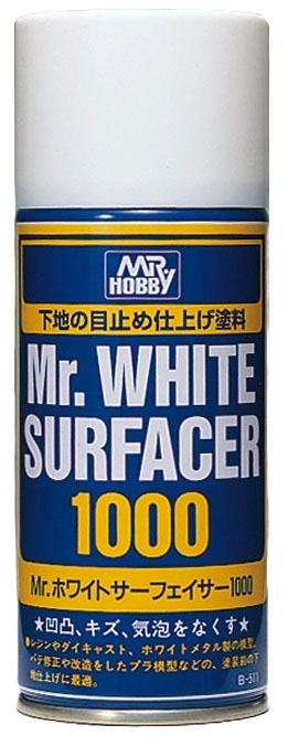 Mr Hobby Surfacer 1000 Primer White Spray Can 170ml