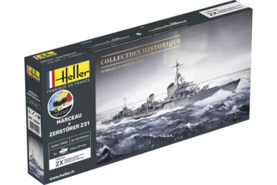 1:400 Scale Heller Marceau + Zerstörer Z31  Twin Set Model Kit