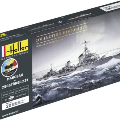 1:400 scale Heller Marceau + Zerstörer Z31 Twin Set Model Kit