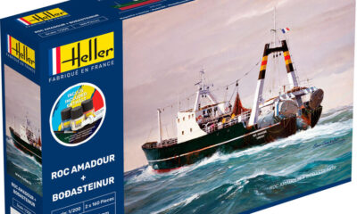 1:200 Scale Heller Roc Amadour + Bordasteinur Twin Set Boat Model Kit