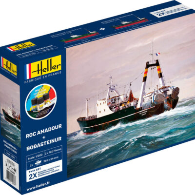 1:200 Scale Heller Roc Amadour + Bordasteinur Twin Set Boat Model Kit