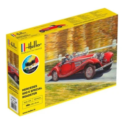 1:24 Scale Heller Mercedes 500 K Special Roadster Starter Model Kit