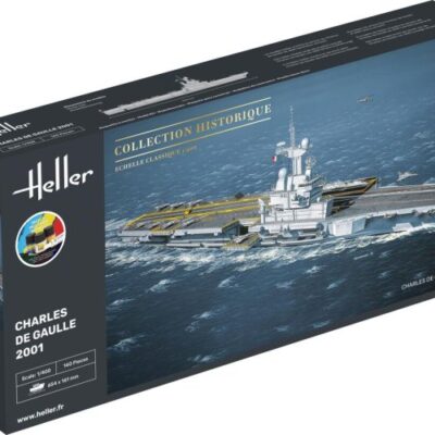 1:400 scale Heller Charles de Gaulle Aircraft Carrier Model Kit
