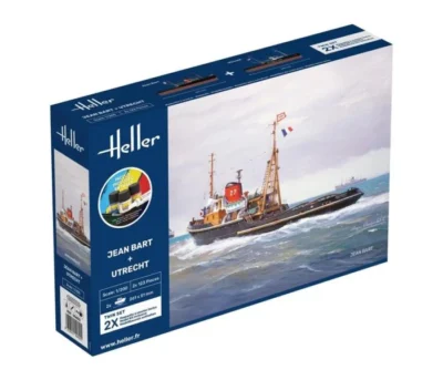 1:200 Scale Heller Jean Bart & Utrecht Boat Model Kit - 2 Ships in Kit
