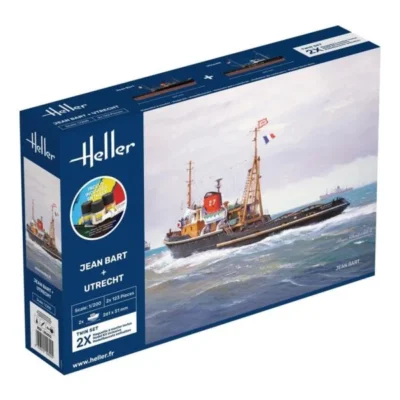 1:200 Scale Heller Jean Bart & Utrecht Boat Model Kit - 2 Ships in Kit