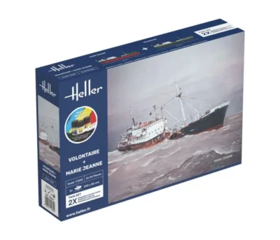 1:200 Scale Heller Volontaire & Marie Jeanne Boat Model Kit - 2 Ships in Kit