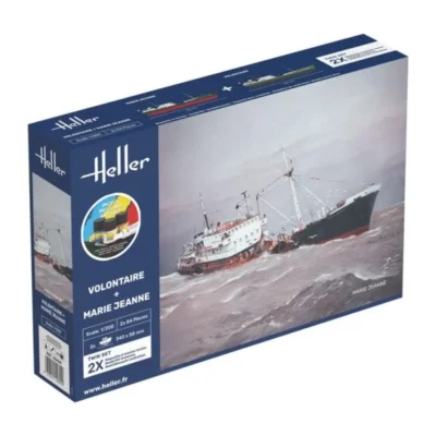 1:200 Scale Heller Volontaire & Marie Jeanne Boat Model Kit - 2 Ships in Kit