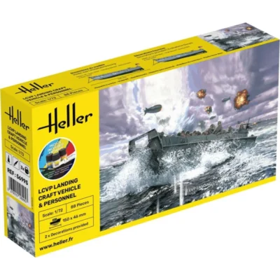 1:72 Scale Heller LCVP Landing Craft Vehicle & Personal Model kit