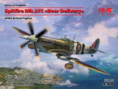 1:48 Scale ICM Spitfire Mk.IXC WW2 British Fighter Beer Delivery Model Kit