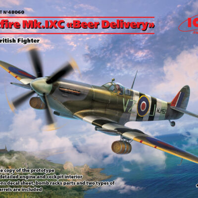 1:48 scale ICM Spitfire Mk.IXC WW2 British Fighter Beer Delivery Model Kit