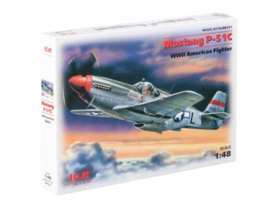 1:48 Scale ICM Mustang P-51C WW2 Fighter Model Kit