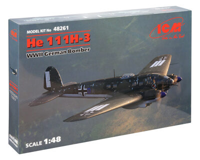 1:48 scale ICM Heinkel He 111H-3 WW2 Bomber Model Kit
